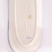 Блюдо под шашлык, 29х13 см, гжель, фарфор Блюдо под шашлык, 29х13 см, гжель, фарфор