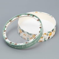 Коробка для макарун тубус с окном «Волшебная сказка», 20 х 20 х 5 см, Новый год Коробка для макарун тубус с окном «Волшебная сказка», 20 х 20 х 5 см, Новый год