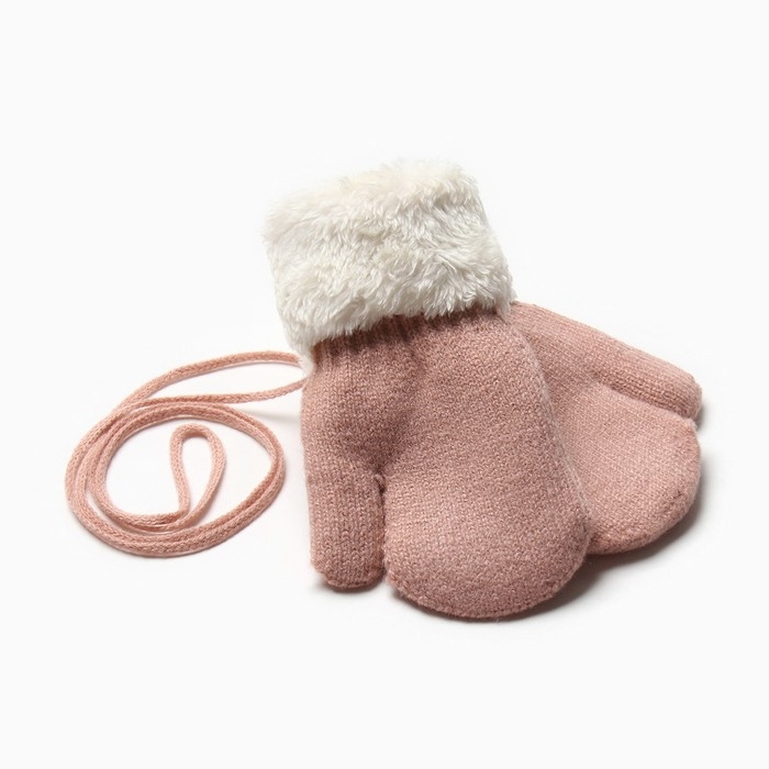 Варежки детские на иск.меху MINAKU с отворотом 15 см розовый Варежки детские на иск.меху MINAKU с отворотом 15 см розовый