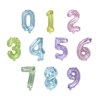 Шар фольгированный 16" &laquo;Набор 0-9&raquo;, цвета МИКС