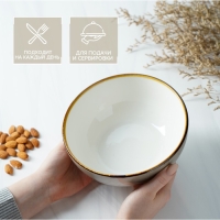 Салатник фарфоровый Magistro «Церера», 1,1 л, 18,5×7,5 см, цвет коричневый Салатник фарфоровый Magistro «Церера», 1,1 л, 18,5×7,5 см, цвет коричневый