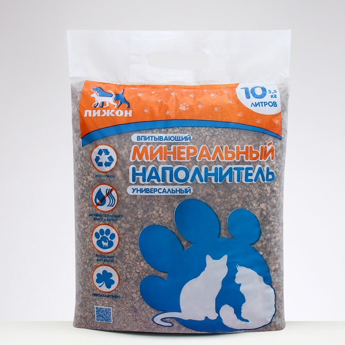Наполнитель минеральный впитывающий Наполнитель минеральный впитывающий "Пижон" универсальный, 10 л