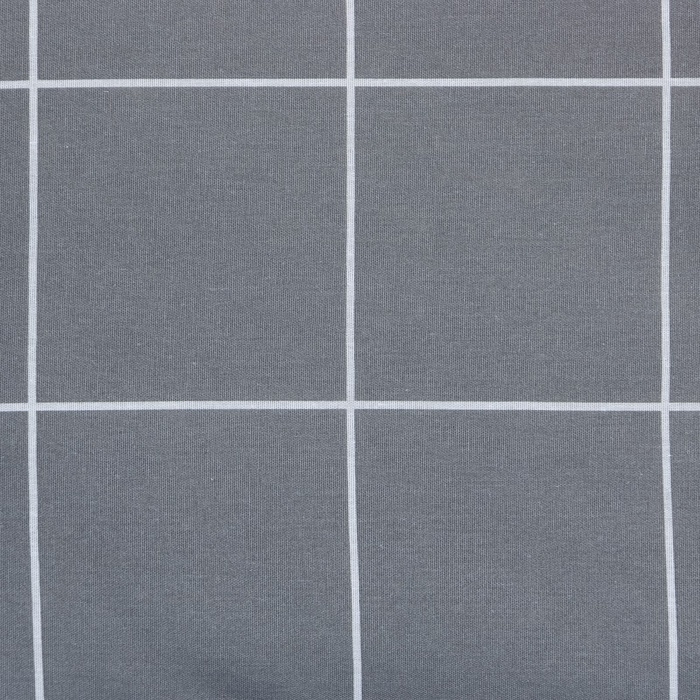 Постельное бельё Этель евро Постельное бельё Этель евро "Клетка" цвет серый 200х215, 220х240, 50х70-2 шт, бязь, 125 г/м2