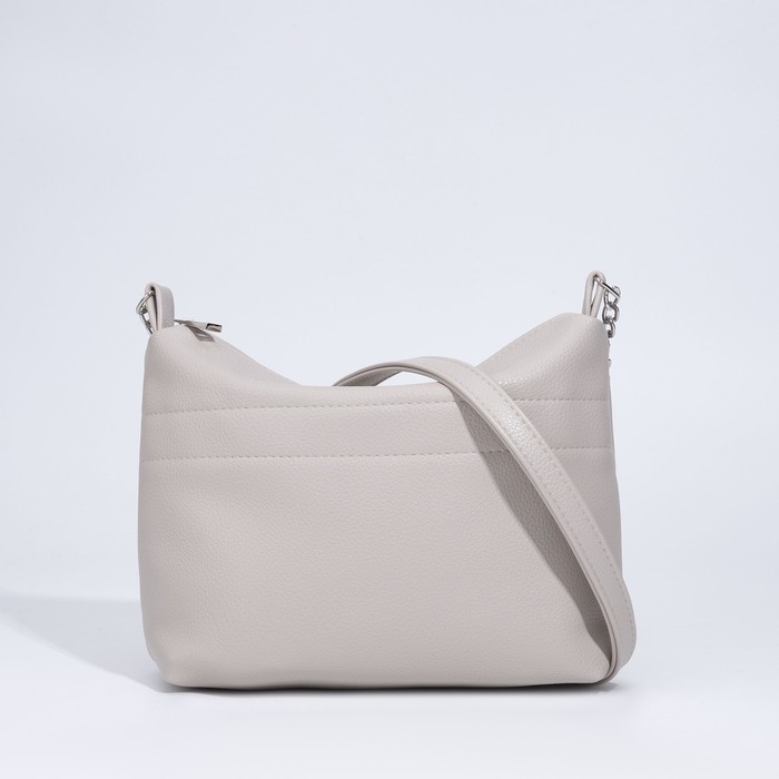 Сумка кросс-боди на молнии, цвет серо-бежевый Сумка кросс-боди на молнии, цвет серо-бежевый