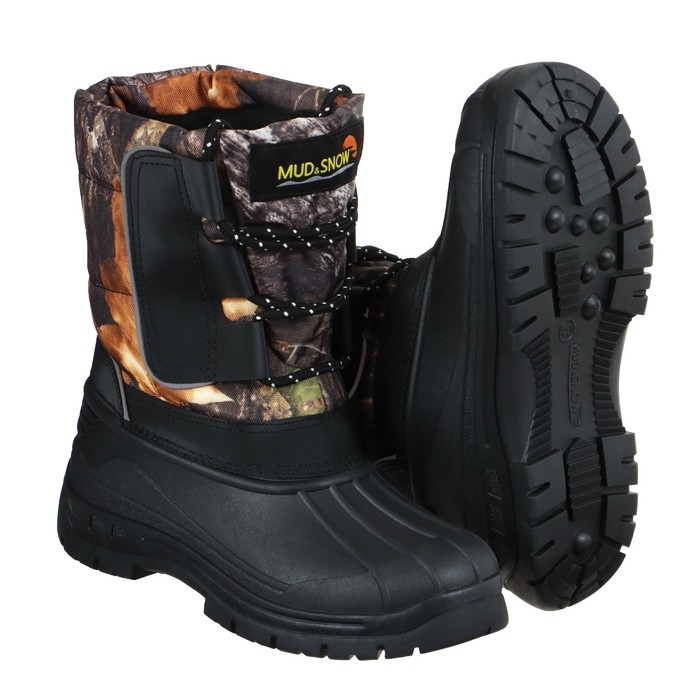 Сапоги комбинированные зимние (сноубутсы), ТЭП+искусственный мех, камуфляж, размер 42