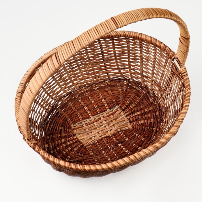 Корзина плетеная, 34&times;27&times;13/39 см, лоза, кукуруза