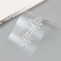 Наклейка пластик стразы на волосы "Сердца" 26,5х13 см Наклейка пластик стразы на волосы "Сердца" 26,5х13 см