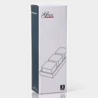 Менажница стеклянная Magistro «Званый прием», 3 секции, 250 мл, 31×9×6 см Менажница стеклянная Magistro «Званый прием», 3 секции, 250 мл, 31×9×6 см