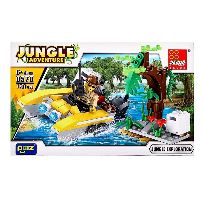 Конструктор Джунгли &laquo;Катер&raquo;, 130 деталей