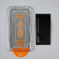 Защитное стекло для iPhone 14 Pro Max, с рамкой для установки, полный клей, 9H, 0.33 мм