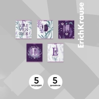 Тетрадь 48 листов в клетку, ErichKrause Lavender, обложка мелованный картон, выборочный УФ-лак, блок офсет 100% белизна, МИКС (1 вид в спайке) Тетрадь 48 листов в клетку, ErichKrause Lavender, обложка мелованный картон, выборочный УФ-лак, блок офсет 100% белизна, МИКС (1 вид в спайке)