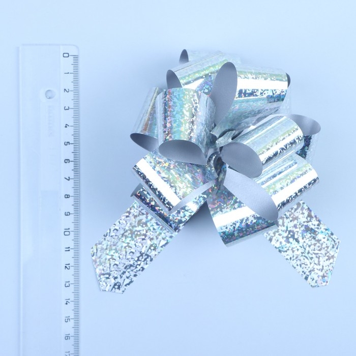 Бант-шар №3 голография, цвет серебро Бант-шар №3 голография, цвет серебро