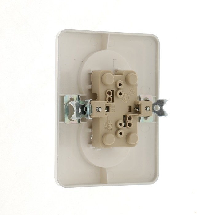 Розетка двухместная Luazon Lighting Розетка двухместная Luazon Lighting "Орион", 10 А, скрытая, без з/к, серебристая