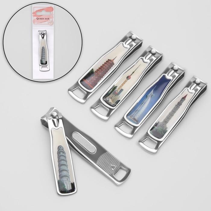 Кусачки - книпсер педикюрные, с пилкой, 7,5 см, рисунок МИКС Кусачки - книпсер педикюрные, с пилкой, 7,5 см, рисунок МИКС