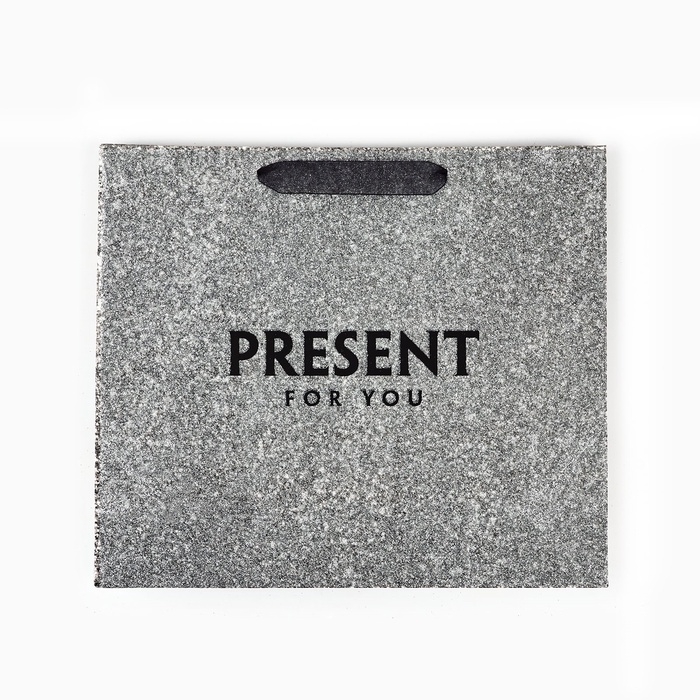 Пакет ламинированный горизонтальный &laquo;Подарок для тебя&raquo;, глиттер, M, 30 х 26 х 9 см