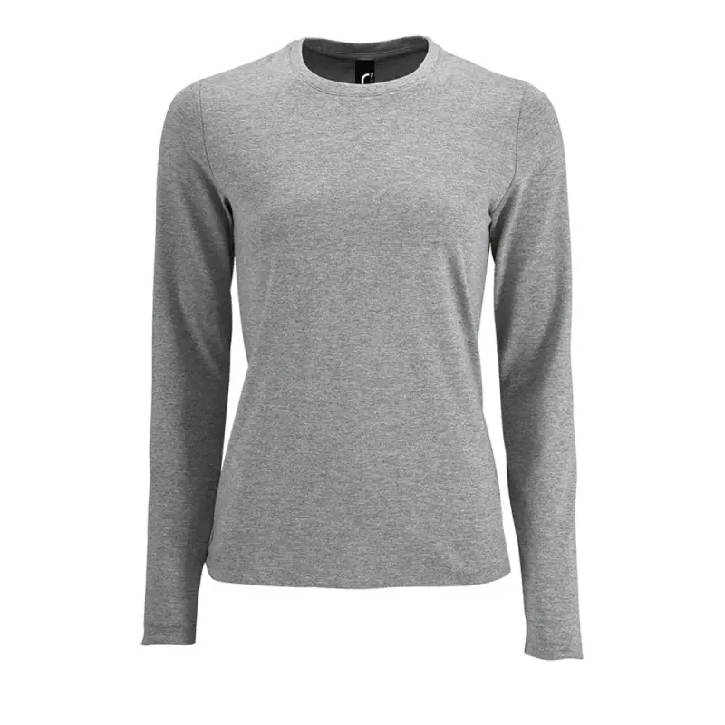 Футболка с длинным рукавом Imperial LSL Women серый меланж, размер S