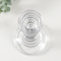 Подсвечник стекло на 1 свечу "Марсельеза" прозрачный 10,5х10,5х25 см Подсвечник стекло на 1 свечу "Марсельеза" прозрачный 10,5х10,5х25 см