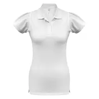 Рубашка поло женская Heavymill белая, размер XXL