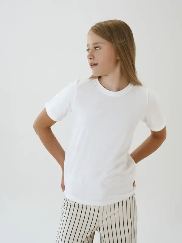 Футболка детская T-Bolka Kids, белая (белоснежная), 6 лет