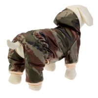 Комбинезон зимний для животных &laquo;Камуфляж&raquo;, 2XL (ДС 34, ОШ 34-36, ОГ 44 см), микс