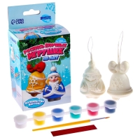 Роспись ёлочных игрушек 3D Art на новый год &laquo;Снегурочка и колокольчик&raquo;, новогодний набор для творчества