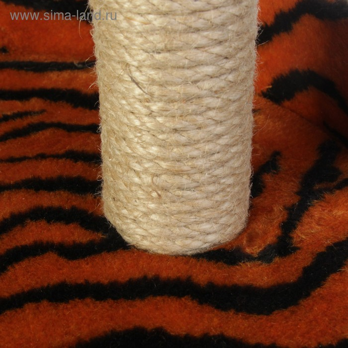 Когтеточка с круглой площадкой и игрушкой, джут, 43 х 43 х 100 см, микс цветов Когтеточка с круглой площадкой и игрушкой, джут, 43 х 43 х 100 см, микс цветов