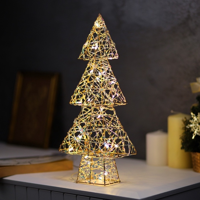 Светодиодная фигура «Ёлочка» 36х17х6 см, 20 LED, батарейки ААx2 (не в комплекте), свечение теплое белое Светодиодная фигура «Ёлочка» 36х17х6 см, 20 LED, батарейки ААx2 (не в комплекте), свечение теплое белое