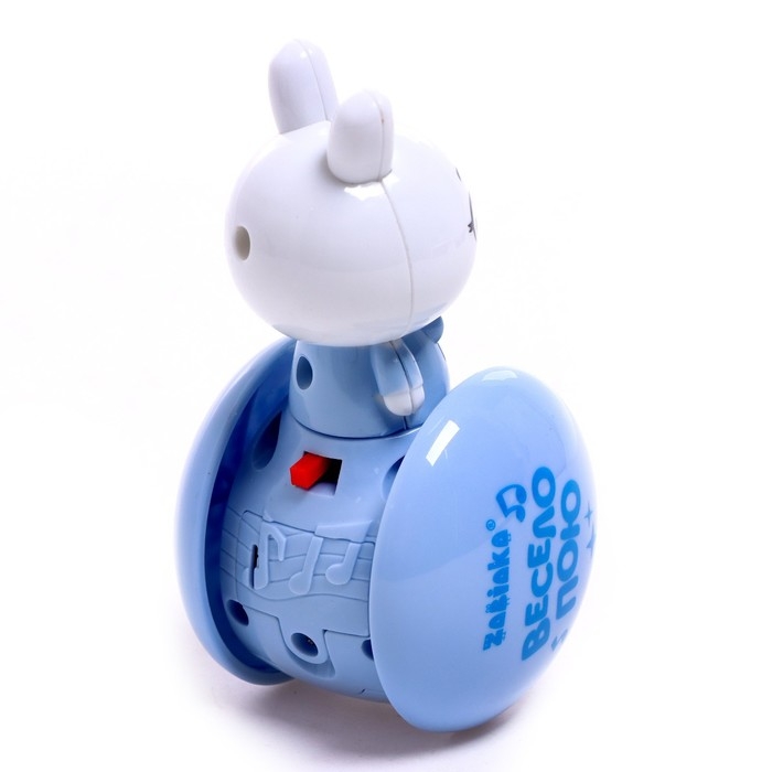 Развивающая игрушка музыкальная неваляшка &laquo;Милый зайчик&raquo;, голубой