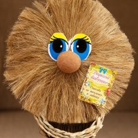 Оберег домовёнок на лаптях "Дорогой Бабушке", 13 см, лён, микс Оберег домовёнок на лаптях "Дорогой Бабушке", 13 см, лён, микс