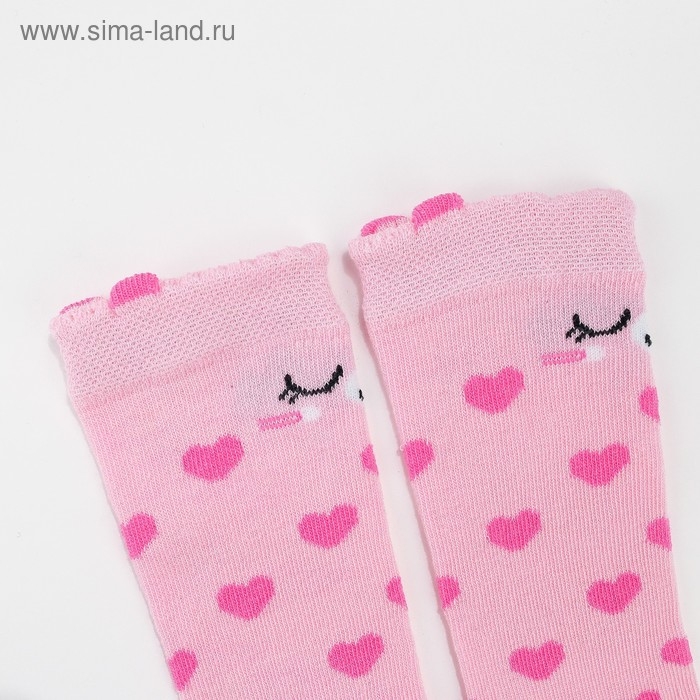 Гольфы Крошка Я &laquo;Котёнок&raquo; 8-10 см, цвет розовый