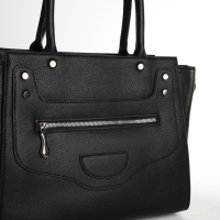 Сумка женская тоут, на молнии, цвет чёрный Сумка женская тоут, на молнии, цвет чёрный