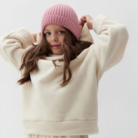 Костюм (худи и брюки) детский MINAKU: Fleece Soft, цвет бежевый, рост 98 см