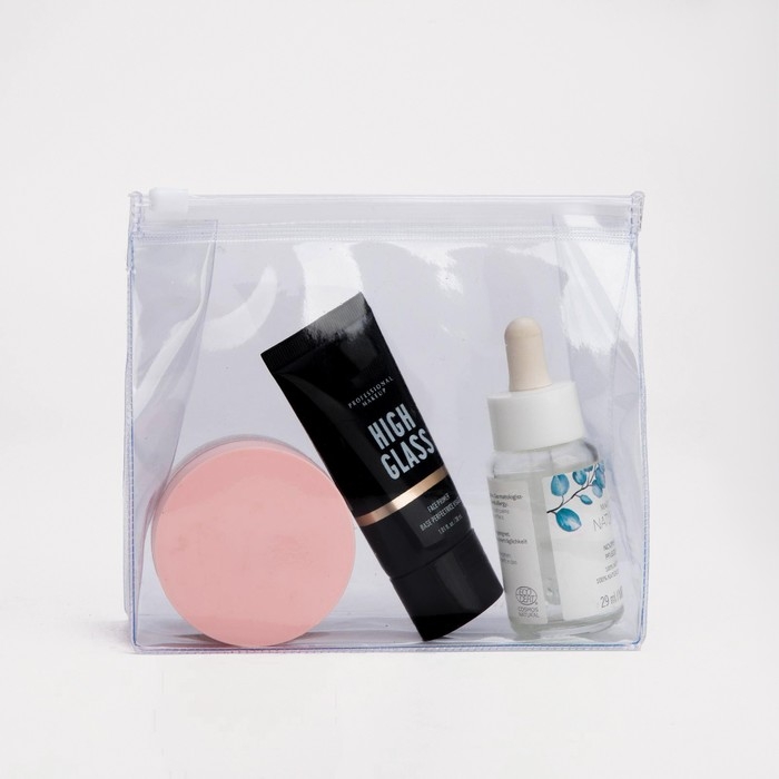 Косметичка с застежкой зип-лок, цвет прозрачный Косметичка с застежкой зип-лок, цвет прозрачный