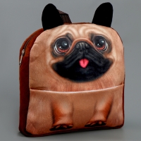 Рюкзак детский для мальчика «Мопс» с косточкой Рюкзак детский для мальчика «Мопс» с косточкой