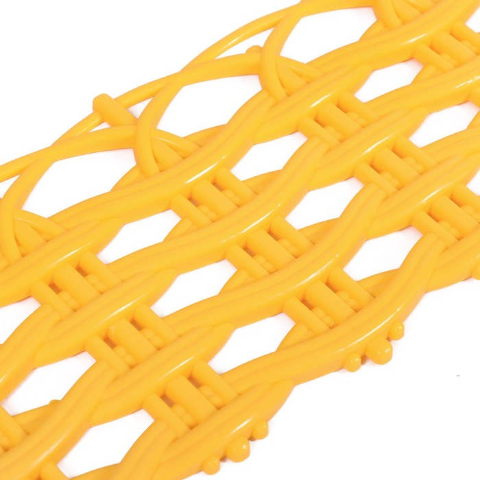 Ограждение декоративное, 25 &times; 300 см, 8 секций, пластик, жёлтое &laquo;Ивушка&raquo;