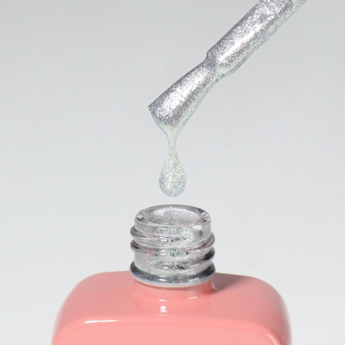 Гель лак для ногтей &laquo;CAT`S EYE PEARL&raquo;, 3-х фазный, 10 мл, LED/UV, цвет серебристый (57)