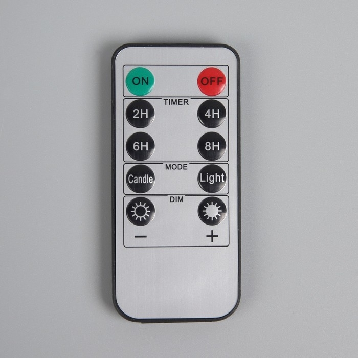 Светодиодные свечи на прищепках 19 см, 6 штук, батарейки АААх1 (не в комплекте), пульт ДУ, свечение тёплое белое