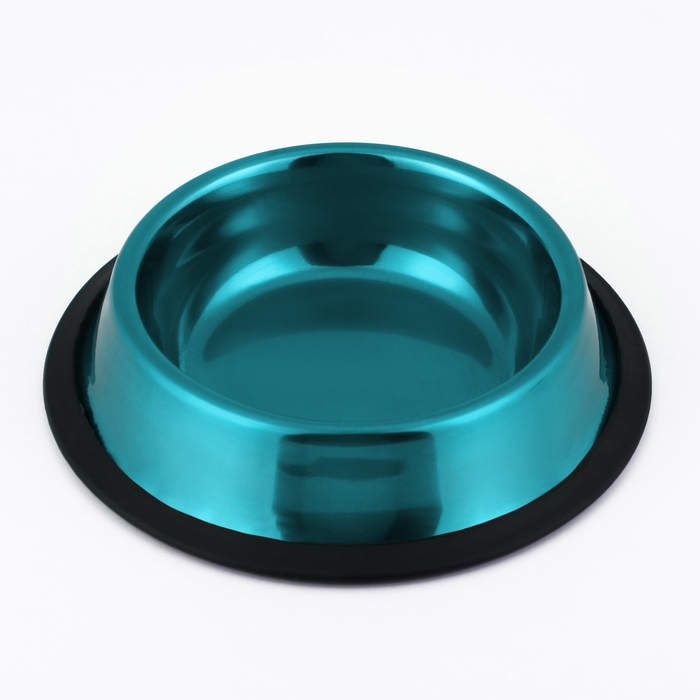 Миска с нескользящим основанием декоративная цветная, 230 мл, голубая Миска с нескользящим основанием декоративная цветная, 230 мл, голубая