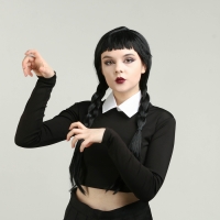 Карнавальный набор «Мрачная девчонка», р. M: парик, юбка, чулки, воротник Карнавальный набор «Мрачная девчонка», р. M: парик, юбка, чулки, воротник