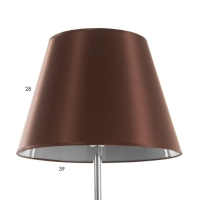 Торшер "Патрисиа" 1х15Вт Е27 со столиком хром/коричневый 40х40х157см Торшер "Патрисиа" 1х15Вт Е27 со столиком хром/коричневый 40х40х157см