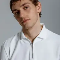 Рубашка поло мужская с длинным рукавом Terrazzo, белая, размер 2XL/3XL Рубашка поло мужская с длинным рукавом Terrazzo, белая, размер 2XL/3XL