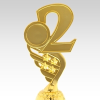 Кубок «2 место», наградная фигура, золото, подставка пластик, 16,8 × 6,2 × 6,4 см. Кубок «2 место», наградная фигура, золото, подставка пластик, 16,8 × 6,2 × 6,4 см.