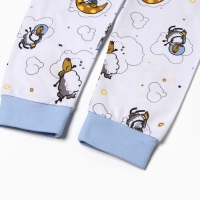 Пижама для девочки (фуфайка/брюки), цвет нежно-голубой, рост 116