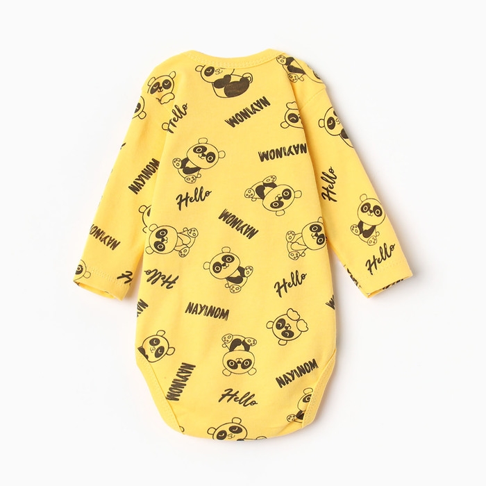 Боди детский, цвет жёлтый, рост 68 см