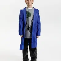 Дождевик детский RainDrop Kids, ярко-синий, 10 лет (рост 130-140)