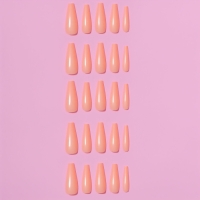 Накладные ногти, 100 шт, форма балерина, в контейнере, цвет персиковый Накладные ногти, 100 шт, форма балерина, в контейнере, цвет персиковый