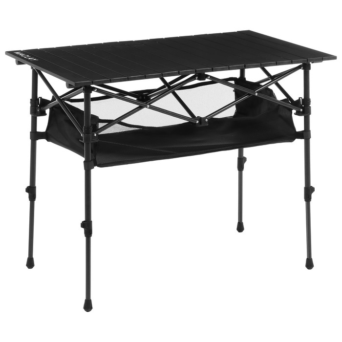 Стол туристический Maclay, 95х55х50/74 см, с органайзером, цвет чёрный Стол туристический Maclay, 95х55х50/74 см, с органайзером, цвет чёрный