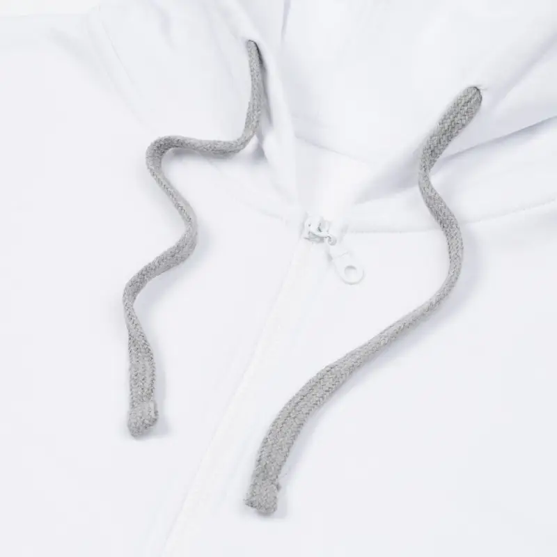 Толстовка на молнии с капюшоном Unit Siverga белая, размер XS