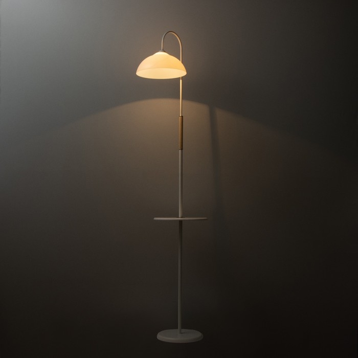 Торшер "Алонзо" 1х15Вт Е27 белый 42х42х165см