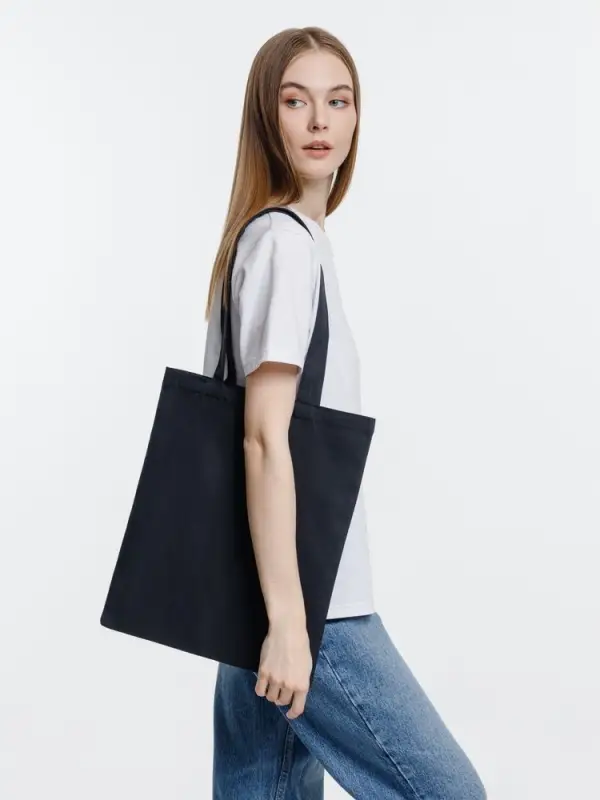 Холщовая сумка Neat 140, черная Холщовая сумка Neat 140, черная